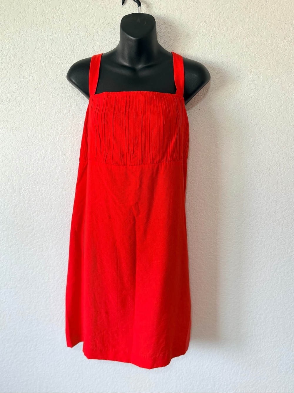 H&M Red Sleeveless Mini Dress with Square Neck
